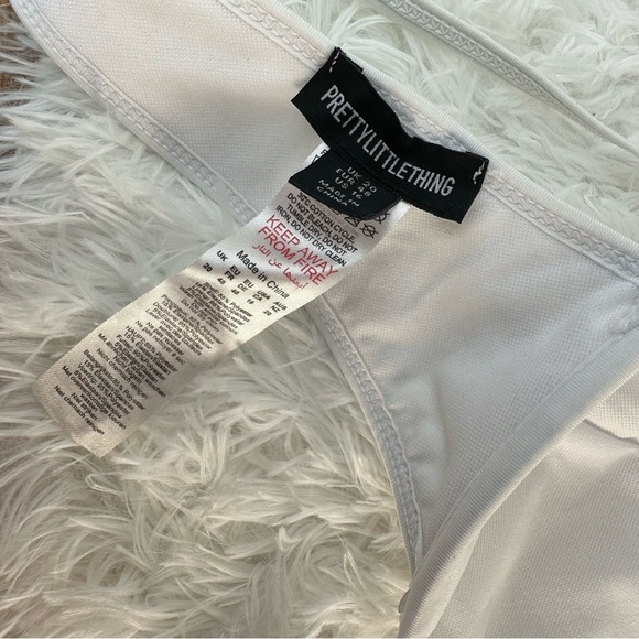 Pretty Little Thing • White underwire sequin bikini top • Size 16 - Picture 7 of 8